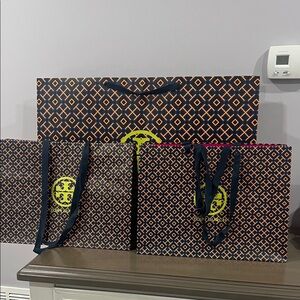 Tory Burch Large Shopping Bag and Two Medium Shopping Bags